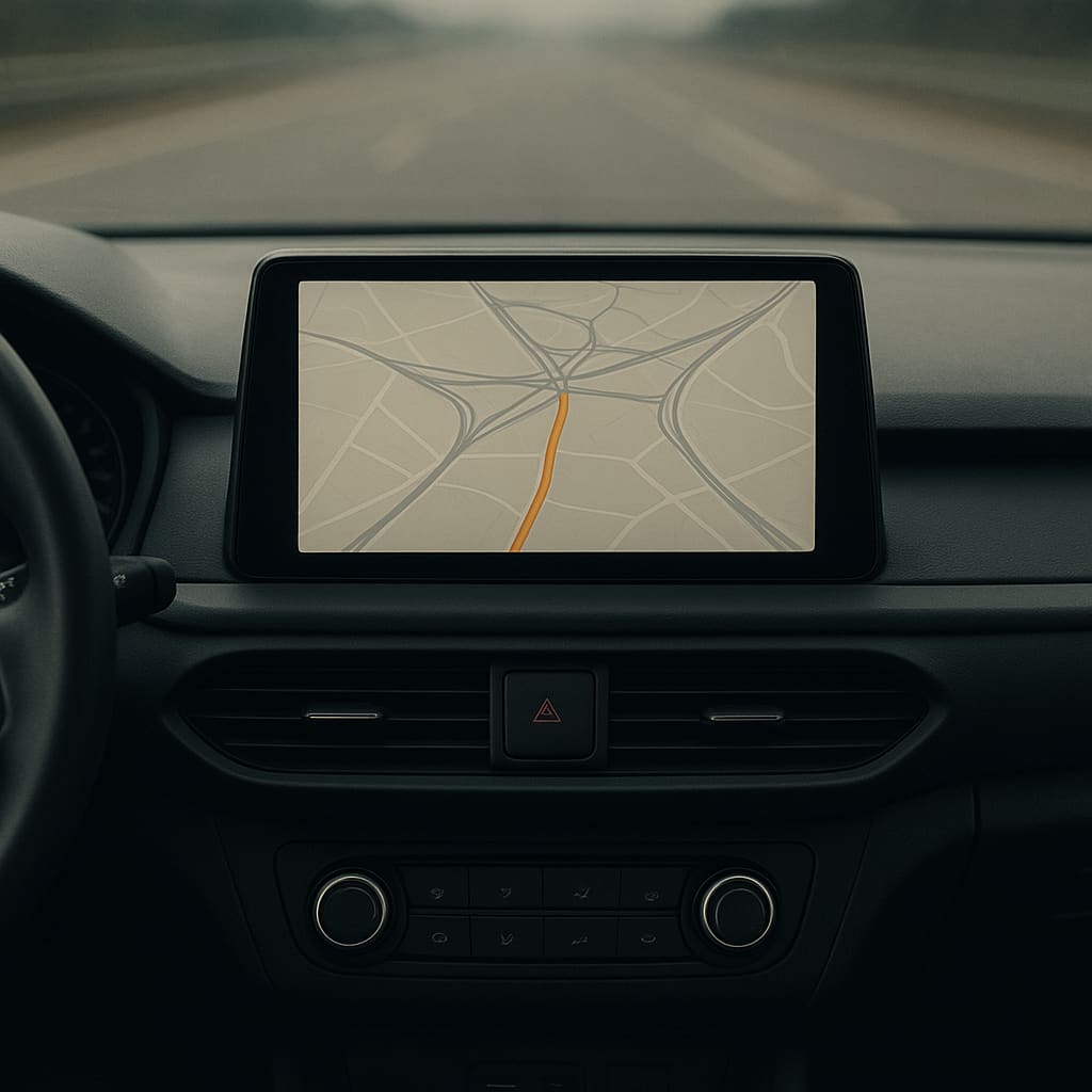 Routenplanung mit Karte und Fahrkontext